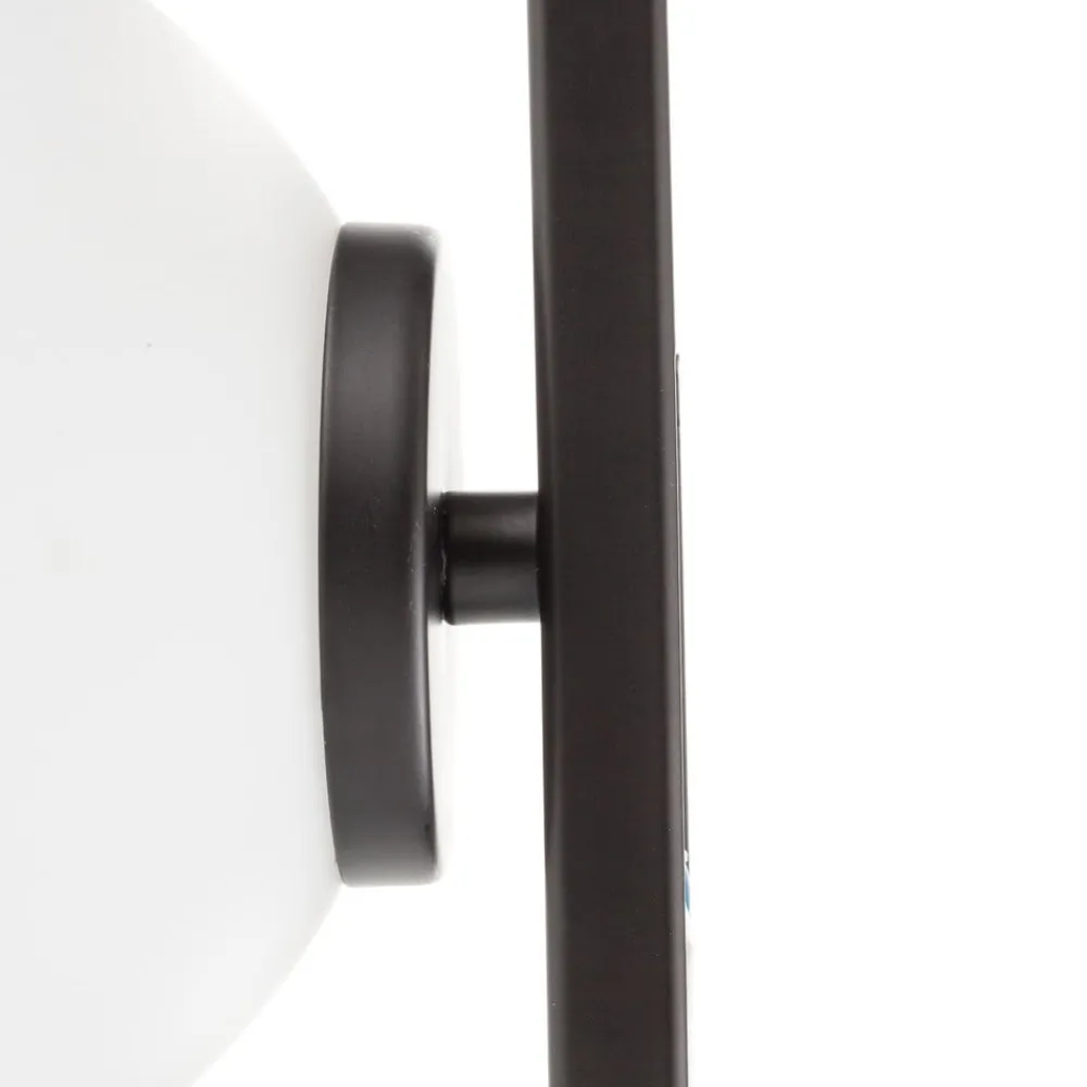 Eco-Light Pluto væglampe, 1 lyskilde, sort/hvid, afbryder