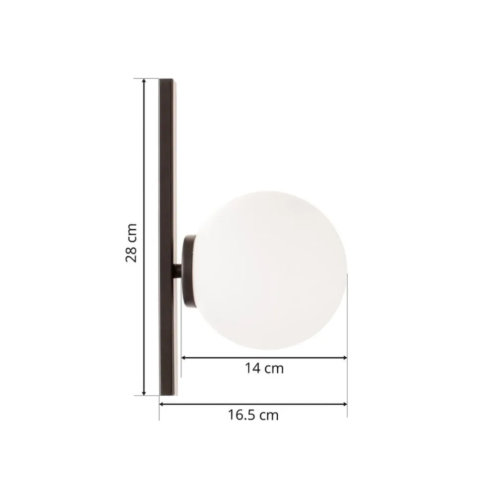 Eco-Light Pluto væglampe, 1 lyskilde, sort/hvid, afbryder