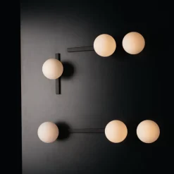 Eco-Light Væglamper>Pluto væglampe, 2 lyskilder, sort/hvid, afbryder