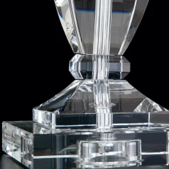 ORION Pokal bordlampe med krystal, krom/hvid