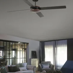 Polea loftventilator, træ mørk/sort^FARO BARCELONA New