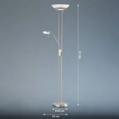 Pool LED-gulvlampe med læsearm, CCT-funktion^FISCHER & HONSEL