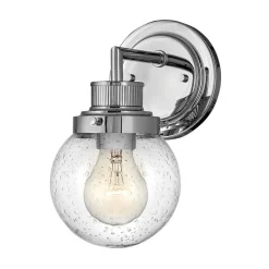 Quintiesse Poppy væglampe til badeværelset, 1 lyskilde, krom