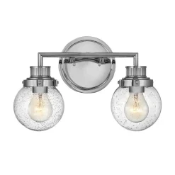 Quintiesse Væg- Og Spejllamper>Poppy væglampe til badeværelset, 2 lyskilder, krom