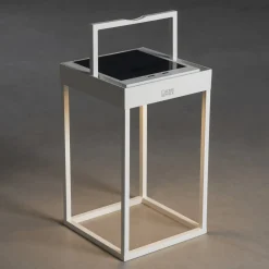 Konstsmide Portofino LED-solcellelygte, væg/bord, hvid