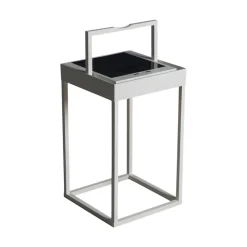 Konstsmide Portofino LED-solcellelygte, væg/bord, hvid