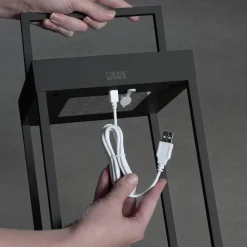 Portofino LED-solcellelygte, væg/bord, sort^Konstsmide New