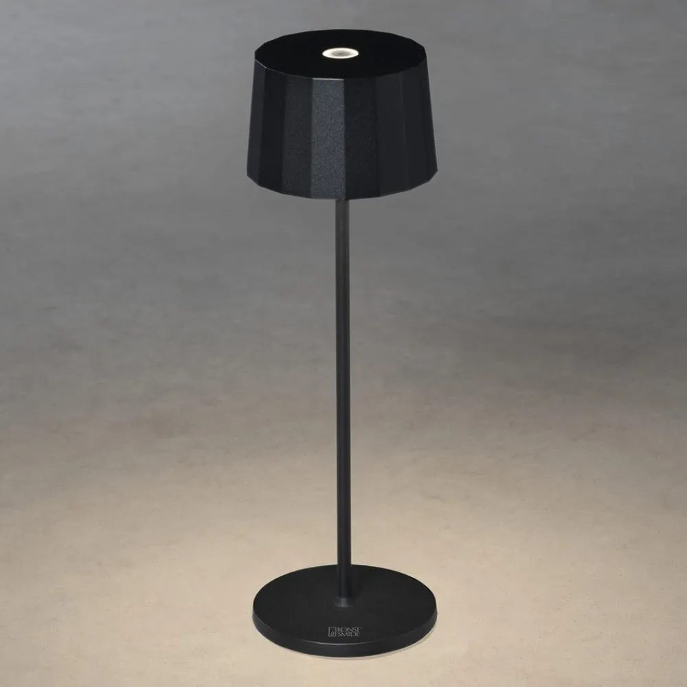 Konstsmide Positano LED-bordlampe til udendørs brug, sort