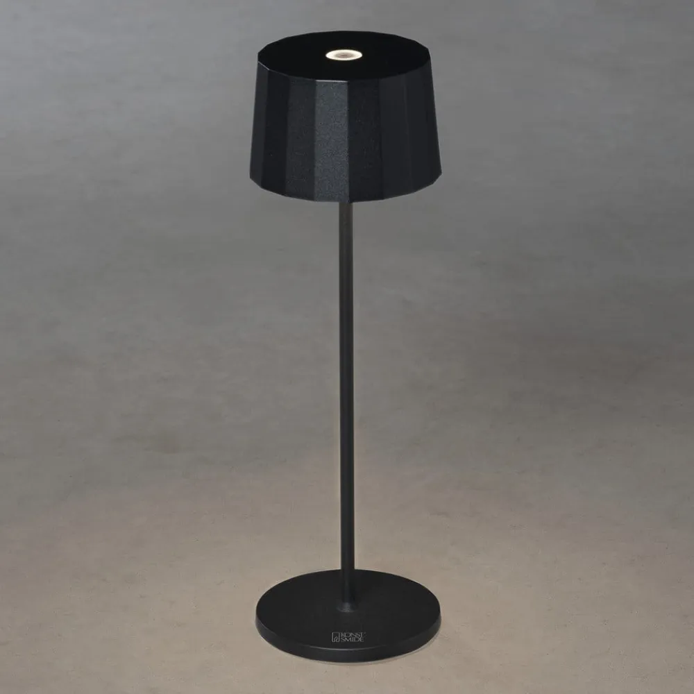 Konstsmide Positano LED-bordlampe til udendørs brug, sort