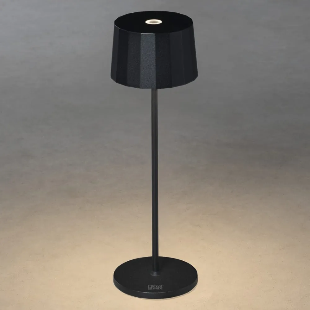 Konstsmide Positano LED-bordlampe til udendørs brug, sort