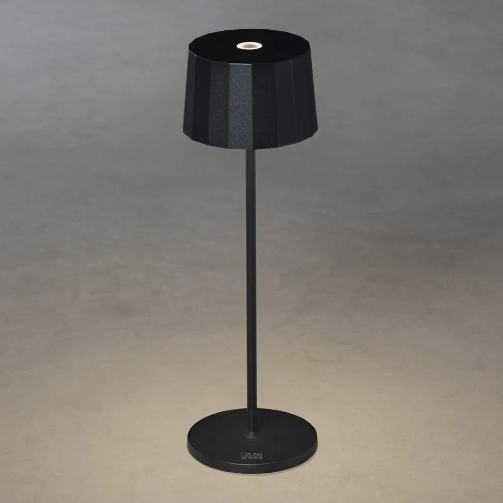 Konstsmide Positano LED-bordlampe til udendørs brug, sort