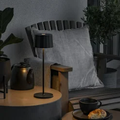 Konstsmide Positano LED-bordlampe til udendørs brug, sort