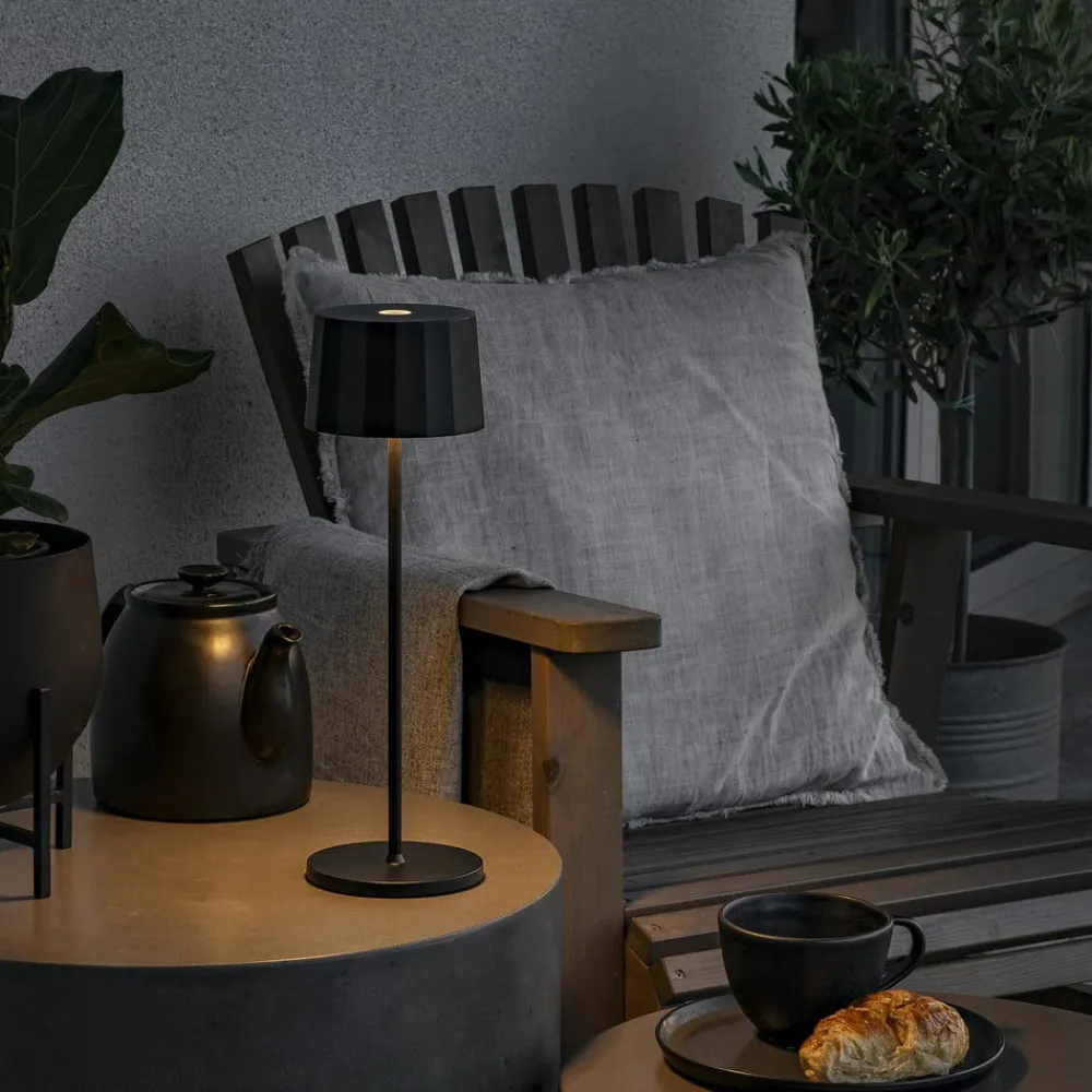 Konstsmide Positano LED-bordlampe til udendørs brug, sort
