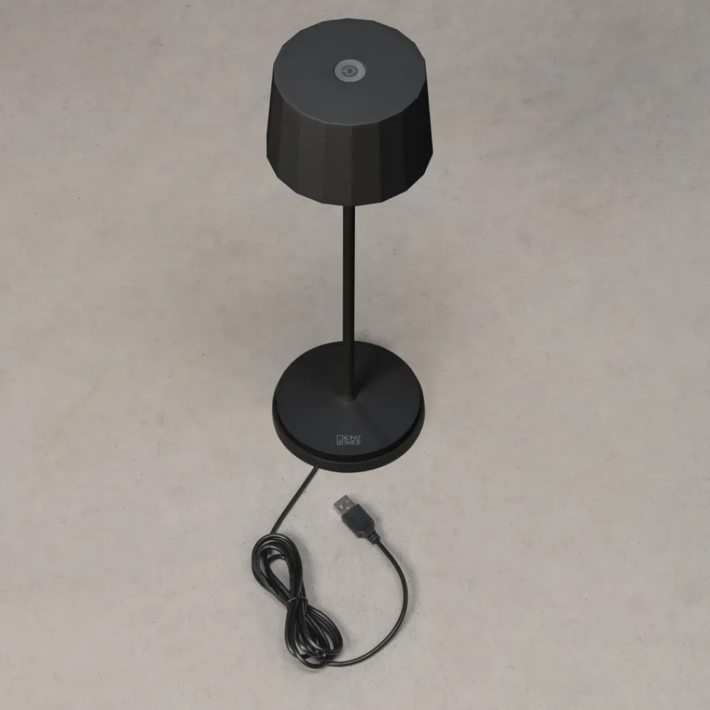 Konstsmide Positano LED-bordlampe til udendørs brug, sort