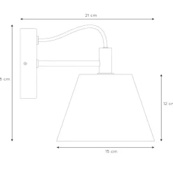 Possio - Væglampe med betonskærm og træ^Lucide Sale