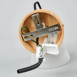 Possio - Væglampe med betonskærm og træ^Lucide Sale