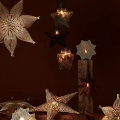 PR Home Agnes stående stjerne af naturfibre