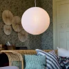 PR Home Pendellamper>Haru hængelampe, papir, hvid, Ø 50 cm, globus