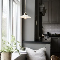 PR Home Pendellamper>Hængelampe Ester, offwhite, Ø 24 cm, jern stik