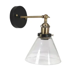 Lambda væglampe, messing/klar, Ø 18 cm, glas^PR Home Sale