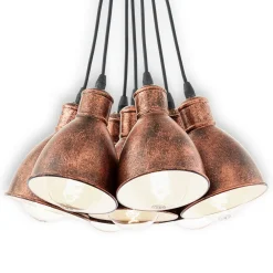 Priddy 1 hængelampe, 7 lyskilder, antik kobber^EGLO Clearance