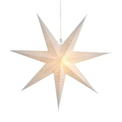 Prikket papirstjerne med hulmønster, hvid Ø 70 cm^STAR TRADING