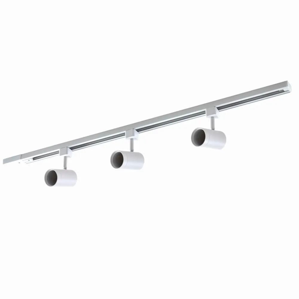 PRIOS 1 lyskilde skinnesystem Jorell, hvid, 3 lyskilder, GU10