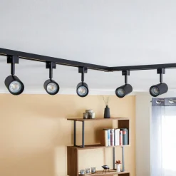 1 lyskilde skinnesystem Jorell, sort, 5 lyskilder, GU10^PRIOS Discount