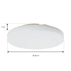 PRIOS Artin LED-loftlampe, sensor, rund, 28 cm
