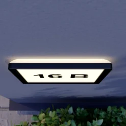 Darui udendørs LED-væglampe med husnummersæt^PRIOS