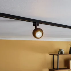 PRIOS Skinnesystem>Felipo 1-faset skinnespot, sort