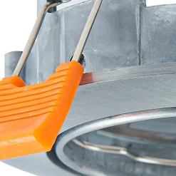 forsænket loftlampe Fibur, børstet sølv, Ø 8,2 cm^PRIOS Discount