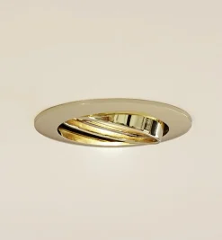 forsænket loftlampe Fibur, guld, aluminium, Ø 8,2 cm^PRIOS Clearance