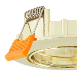 forsænket loftlampe Fibur, guld, aluminium, Ø 8,2 cm^PRIOS Clearance