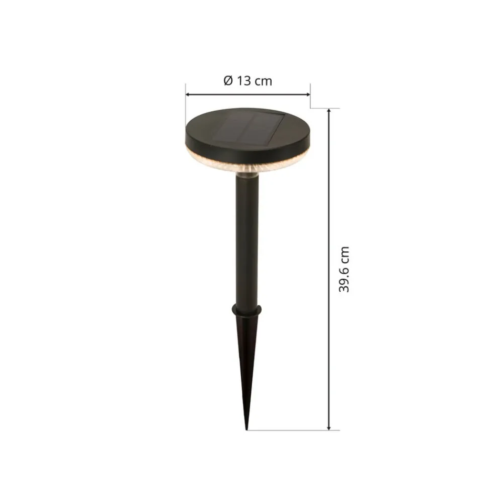 PRIOS Solcellelamper|Udendørs Spot>Glenios LED-solcellelampe med jordspyd