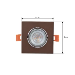 indbygningslampe Fibur, bronze mat, 9 cm, GU10^PRIOS Discount