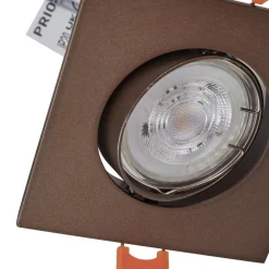 indbygningslampe Fibur, bronze mat, 9 cm, GU10^PRIOS Discount