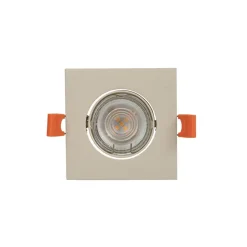 PRIOS indbygningslampe Fibur, beige, 9 cm, GU10