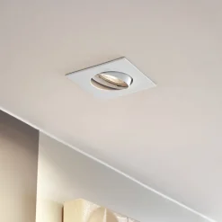 PRIOS indbygningslampe Fibur, hvid, 9 cm, GU10