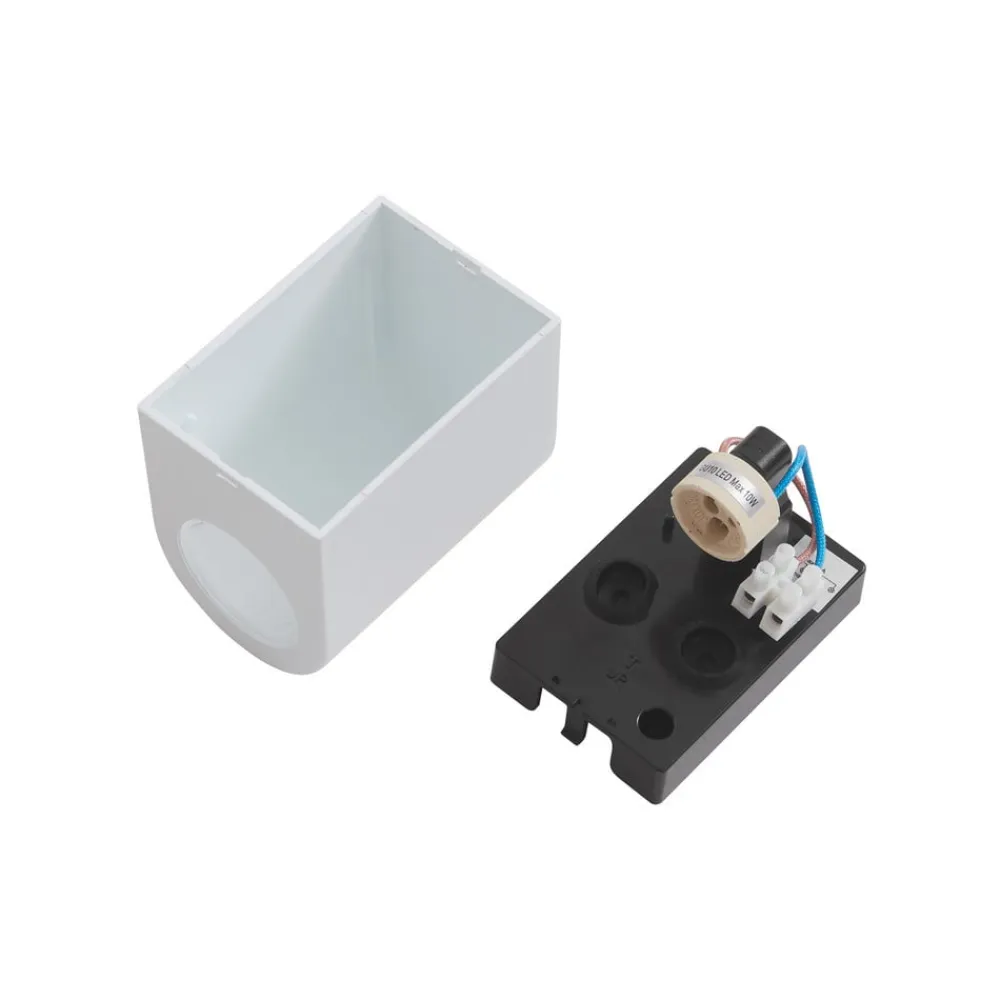 PRIOS Væglamper>Irfan udendørs væglampe rund hvid 10 cm