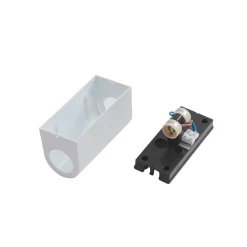 PRIOS Irfan udendørs væglampe rund hvid 15,5 cm