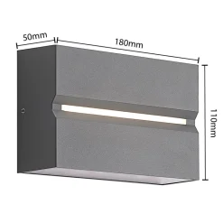 Itarion LED udendørs væglampe, klar skærm^PRIOS Sale