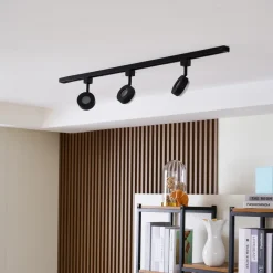 Jardani skinnesystem med 1 kredsløb 3 lyskilder sort^PRIOS