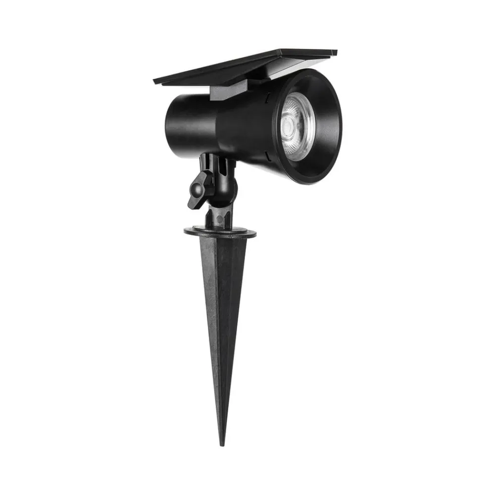 PRIOS Solcellelamper>Jostiras LED-solspotlight med jordspyd