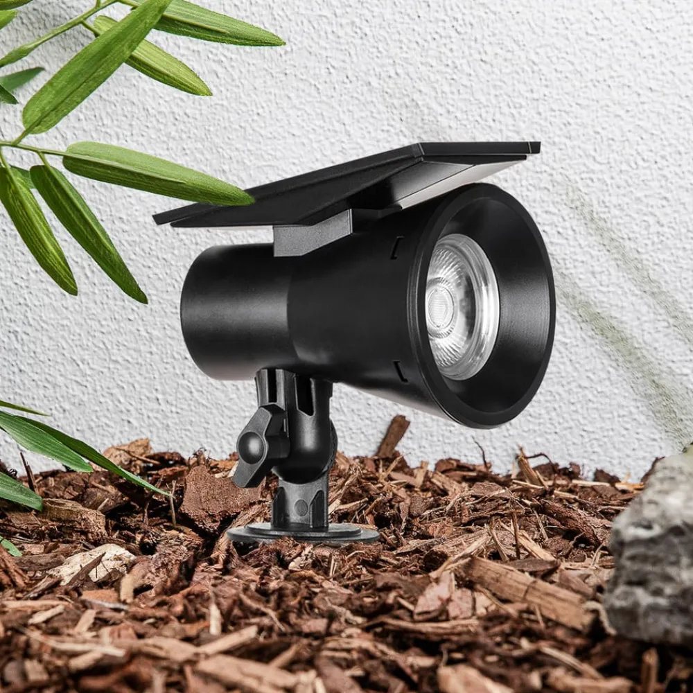 PRIOS Solcellelamper>Jostiras LED-solspotlight med jordspyd