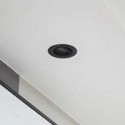 LED indbygningslampe Shima, sort, 9 W, 3000K, dæmpbar^PRIOS Best