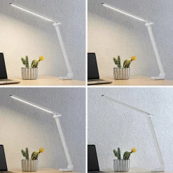 PRIOS Arbejdsrum/Kontor|Bordlamper>LED-bordlampe Tamarin, højde 40 cm, hvid, dæmpbar