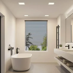 PRIOS Indbygningsspots>LED-indbygningslampe Helina, sølv, 22 cm, 24 W, dæmpbar