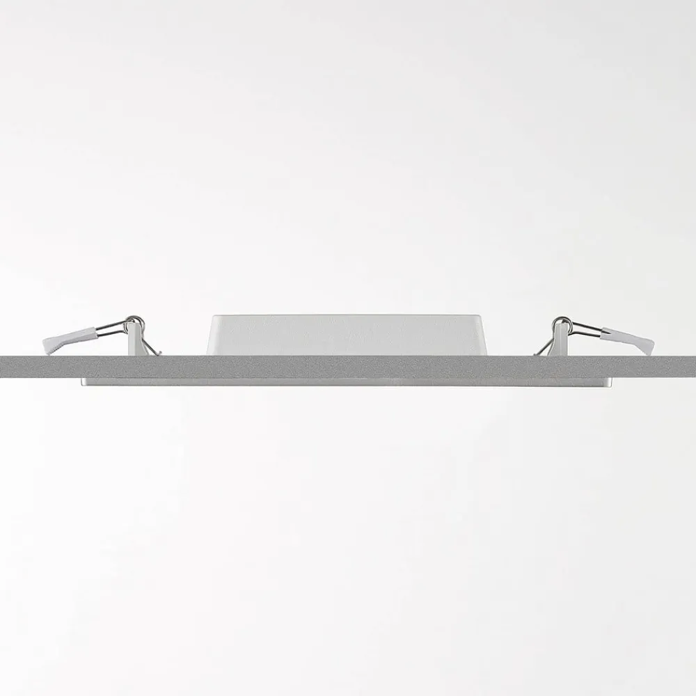 PRIOS Indbygningsspots>LED-indbygningslampe Helina, sølv, 22 cm, 24 W, dæmpbar