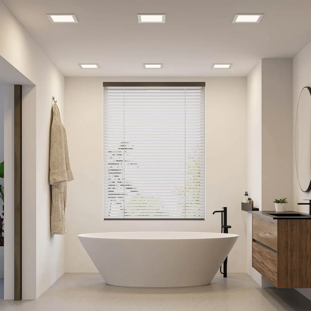 PRIOS LED-indbygningslampe Helina, sølv, 22 cm, 18 W, dæmpbar